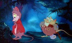 Mr. Ages is surprised to meet Mrs. Brisby in the the rats' home.